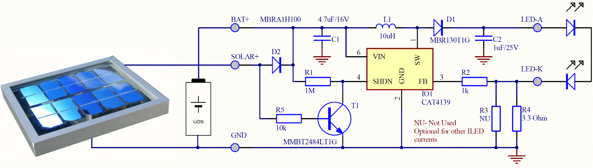 Simple Solar Light Circuit Diagram